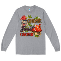Heather Grey gnome sweet gnome Long Sleeve Tee - BarkalooDesign