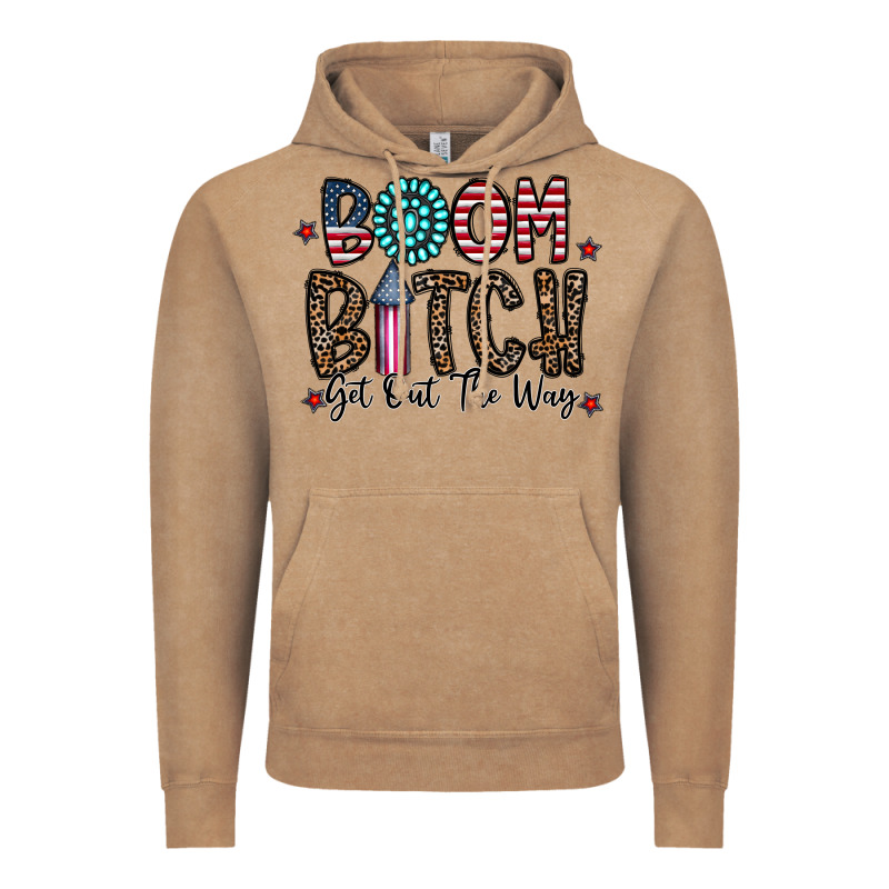 Boom Bitch Vintage Hoodie by CowhideDigitalArt | Teevron