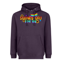 Plum Sounds Gay I'm in Pride LGBTQ Heavyweight Hoodie - BundleAndBundleShop