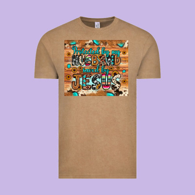 Protected Husband Saved By Jesus Vintage Tee Designed By Jahusdesignshop