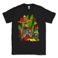 Black skeleton with sombrero and tequila Classic Tee - AdoDesignShop