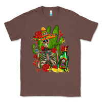 Chestnut skeleton with sombrero and tequila Classic Tee - AdoDesignShop