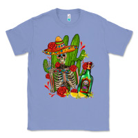Colony Blue skeleton with sombrero and tequila Classic Tee - AdoDesignShop