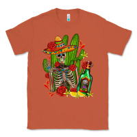 Copper skeleton with sombrero and tequila Classic Tee - AdoDesignShop