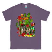 Lavender skeleton with sombrero and tequila Classic Tee - AdoDesignShop