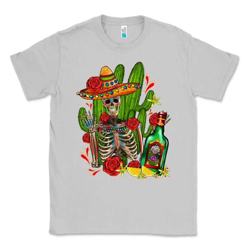 Skeleton With Sombrero And Tequila Classic Tee by AdoDesignShop | Teevron