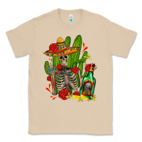 Mushroom skeleton with sombrero and tequila Classic Tee - AdoDesignShop