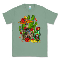 Sage skeleton with sombrero and tequila Classic Tee - AdoDesignShop
