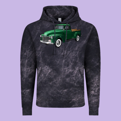 Western Green Truck Right 34 View Vintage Hoodie Designed By Fadigitalartstudio