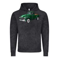 Vintage Black western green truck right 34 view Vintage Hoodie - FaDigitalArtStudio