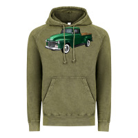 Vintage Olive western green truck right 34 view Vintage Hoodie - FaDigitalArtStudio