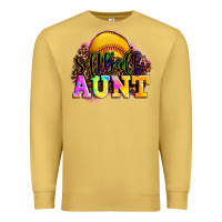 Antique Gold softball aunt Premium Sweatshirt - LillyAllenDesigns