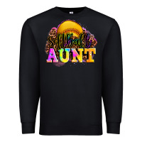 Black softball aunt Premium Sweatshirt - LillyAllenDesigns