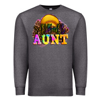 Charcoal Heather softball aunt Premium Sweatshirt - LillyAllenDesigns