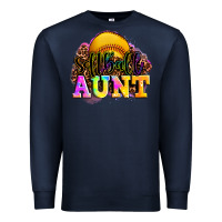 Navy softball aunt Premium Sweatshirt - LillyAllenDesigns
