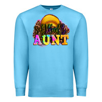 Ocean Blue softball aunt Premium Sweatshirt - LillyAllenDesigns