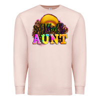 Pale Pink softball aunt Premium Sweatshirt - LillyAllenDesigns
