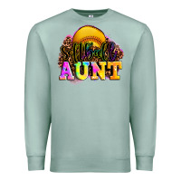 Seafoam softball aunt Premium Sweatshirt - LillyAllenDesigns
