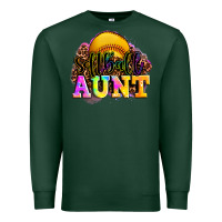 Sports Green softball aunt Premium Sweatshirt - LillyAllenDesigns