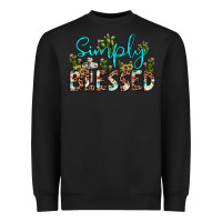 Black simply blessed Heavyweight Sweatshirt - JahusDesignShop