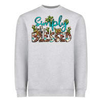 Heather Grey simply blessed Heavyweight Sweatshirt - JahusDesignShop