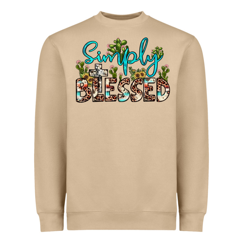 Simply Blessed Heavyweight Sweatshirt by JahusDesignShop | Teevron