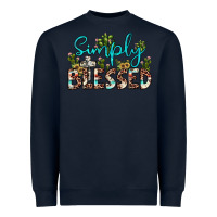 Navy simply blessed Heavyweight Sweatshirt - JahusDesignShop