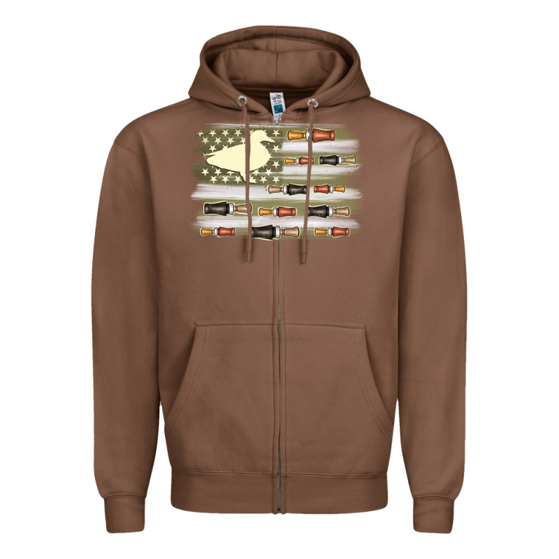 Duck Hunter Flag Zipper Hoodie by MaliasSmallBusiness | Teevron
