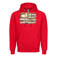 Red duck hunter flag Zipper Hoodie - MaliasSmallBusiness