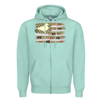 Seafoam duck hunter flag Zipper Hoodie - MaliasSmallBusiness