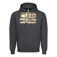 Smoke duck hunter flag Zipper Hoodie - MaliasSmallBusiness