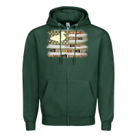Sports Green duck hunter flag Zipper Hoodie - MaliasSmallBusiness