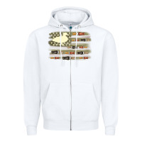 White duck hunter flag Zipper Hoodie - MaliasSmallBusiness