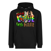 Black More Love Less Hate LGBTQ Heavyweight Hoodie - BundleAndBundleShop