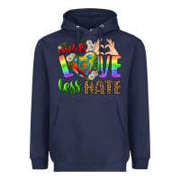Navy More Love Less Hate LGBTQ Heavyweight Hoodie - BundleAndBundleShop