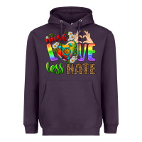 Plum More Love Less Hate LGBTQ Heavyweight Hoodie - BundleAndBundleShop