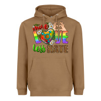 Toasted Coconut More Love Less Hate LGBTQ Heavyweight Hoodie - BundleAndBundleShop