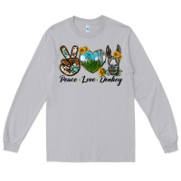 Peace Love Donkey Head Long Sleeve Tee | Teevron