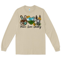 Mushroom Peace Love Donkey Head Long Sleeve Tee - LillyAllenDesigns