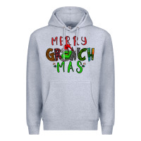 Heather Grey Merry Grinch Mas Premium Hoodie - Bettercallsaul