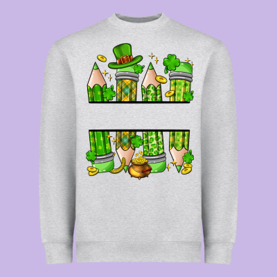Personalized St. Patrick's Day Pencils Heavyweight Sweatshirt Designed By Artiststas