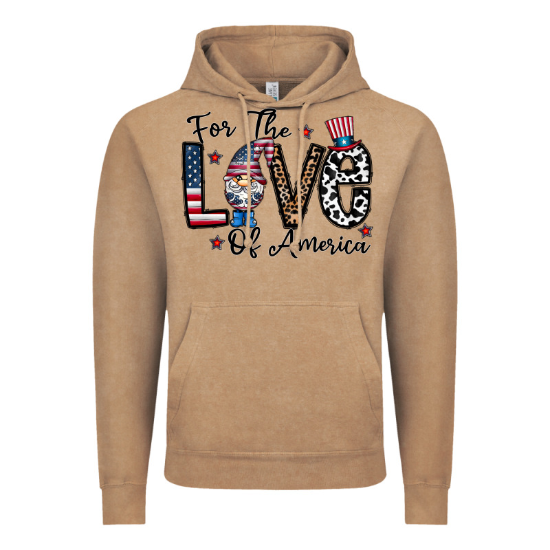 For The Lovee Of America Gnome Vintage Hoodie by CowhideDigitalArt | Teevron