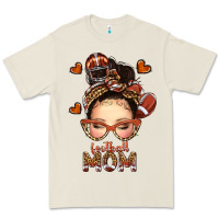 Bone football messy bun mom Premium Tee - texasbilliewilder