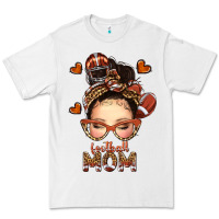 White football messy bun mom Premium Tee - texasbilliewilder