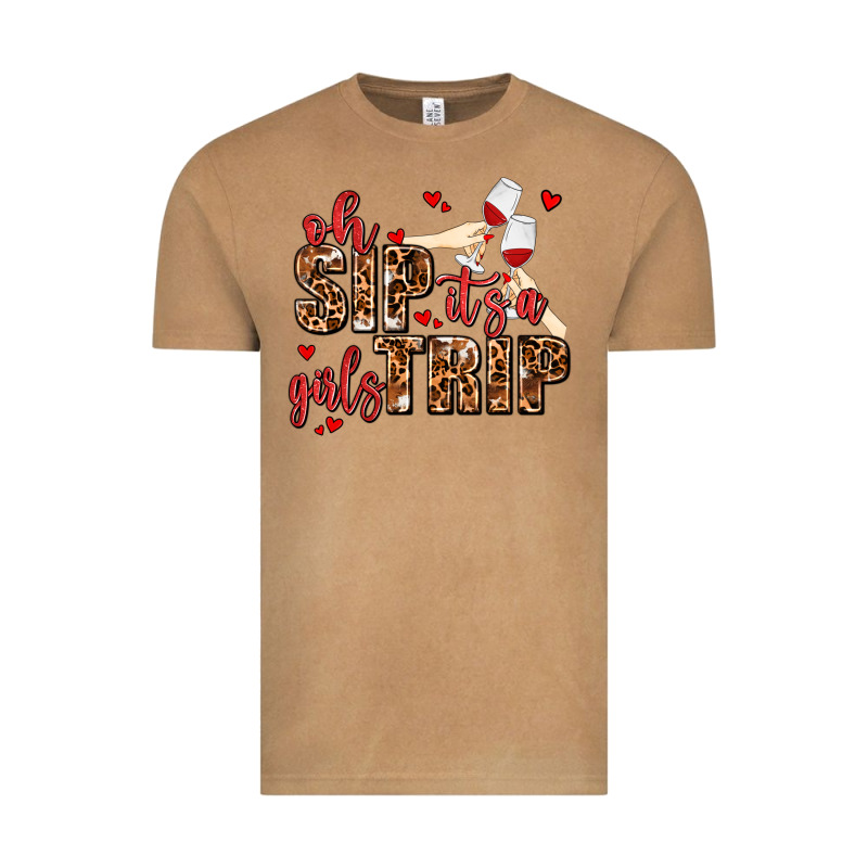 Oh Sip Its A Girls Trip Vintage Tee by AdoDesignShop | Teevron
