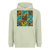 Matcha Lake Boat Rudder And Sunflowers Seamless Pattern Heavyweight Hoodie - BundleAndBundleShop