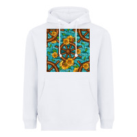 White Lake Boat Rudder And Sunflowers Seamless Pattern Heavyweight Hoodie - BundleAndBundleShop