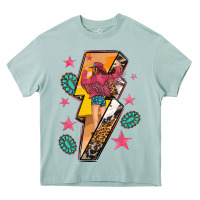Arona cowgirl with lightning bolt Heavy Core Tee - texasbilliewilder