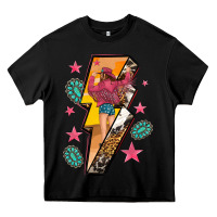 Black cowgirl with lightning bolt Heavy Core Tee - texasbilliewilder