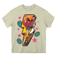 Mossy cowgirl with lightning bolt Heavy Core Tee - texasbilliewilder